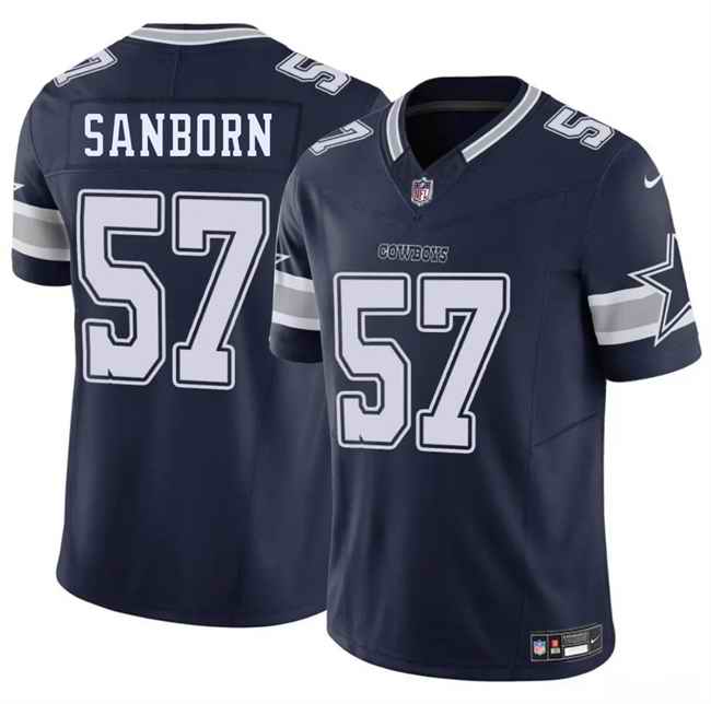 Men's Dallas Cowboys #57 Jack Sanborn Navy 2025 F.U.S.E Vapor Untouchable Limited Stitched Football Jersey